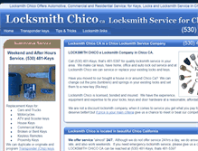 Tablet Screenshot of locksmithchico.com